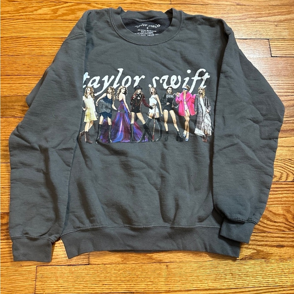 Taylor Swift Grey Folklore Eras Crewneck Sweater
